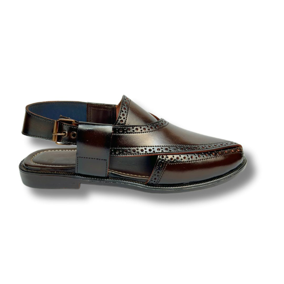 DARK BROWN PASHAWRI SANDAL