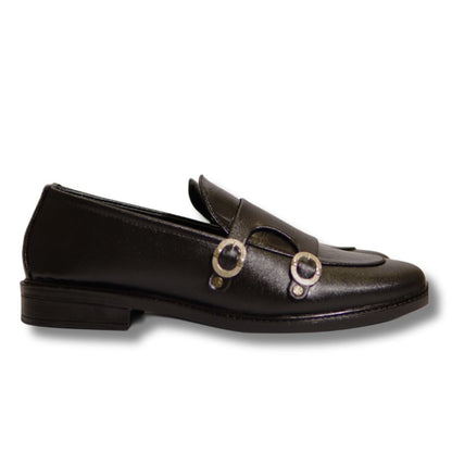 BLACK STRAP LOAFER