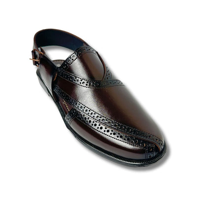 DARK BROWN PASHAWRI SANDAL