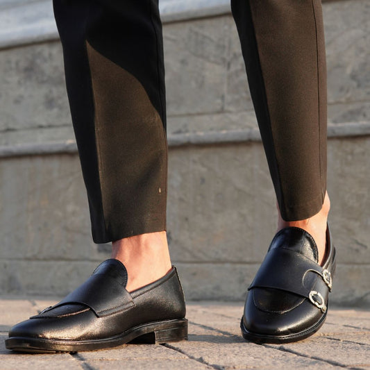 BLACK STRAP LOAFER